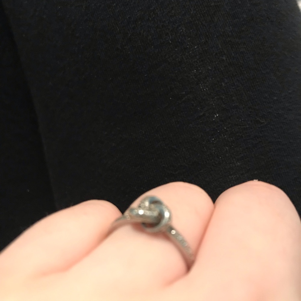 Knot Ring Sterling Silver with Dot Design - Picture 6 of 6